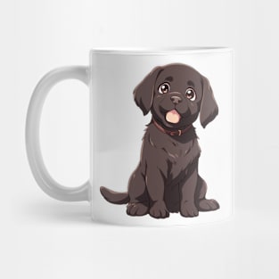 Cute Black Retriever Waiting Mug